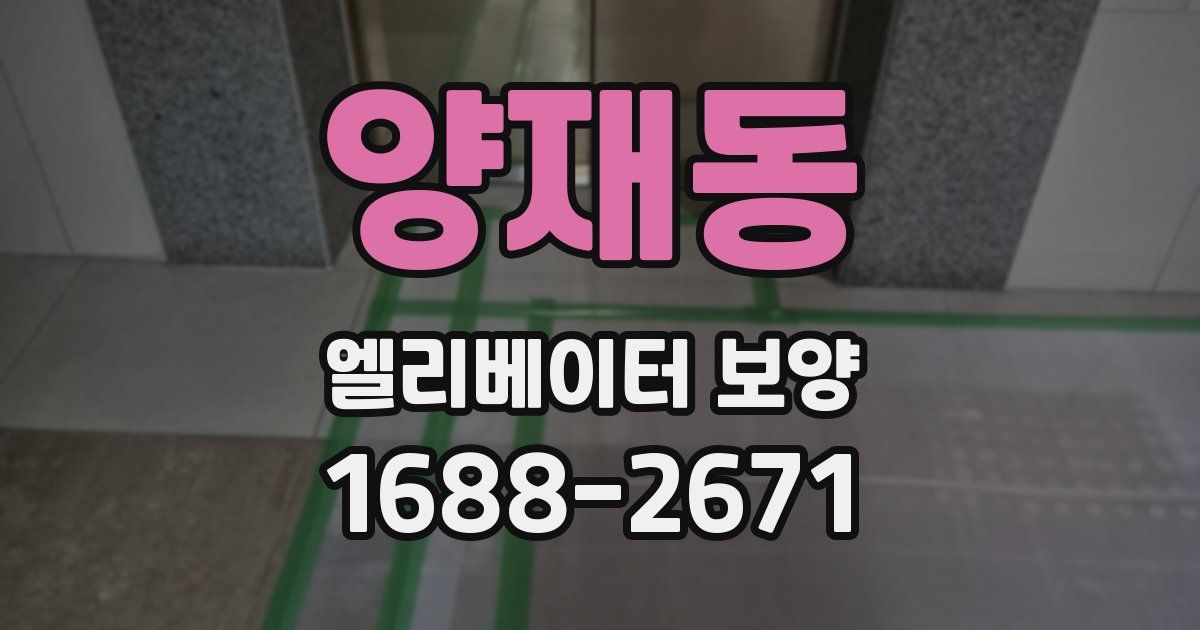 양재동 엘리베이터 보양