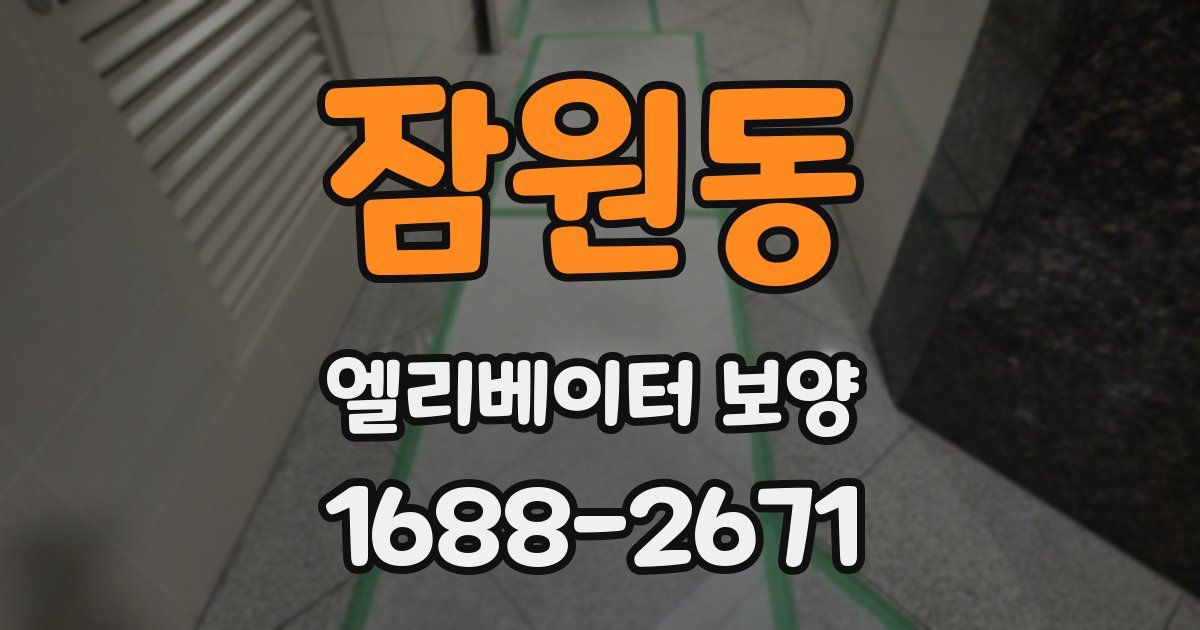 잠원동 엘리베이터 보양