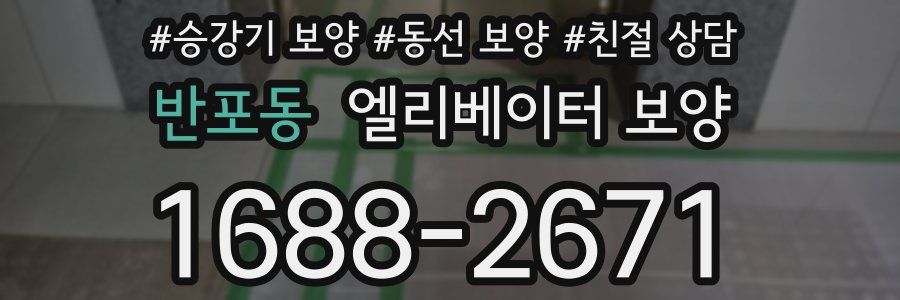 반포동 엘리베이터 보양
