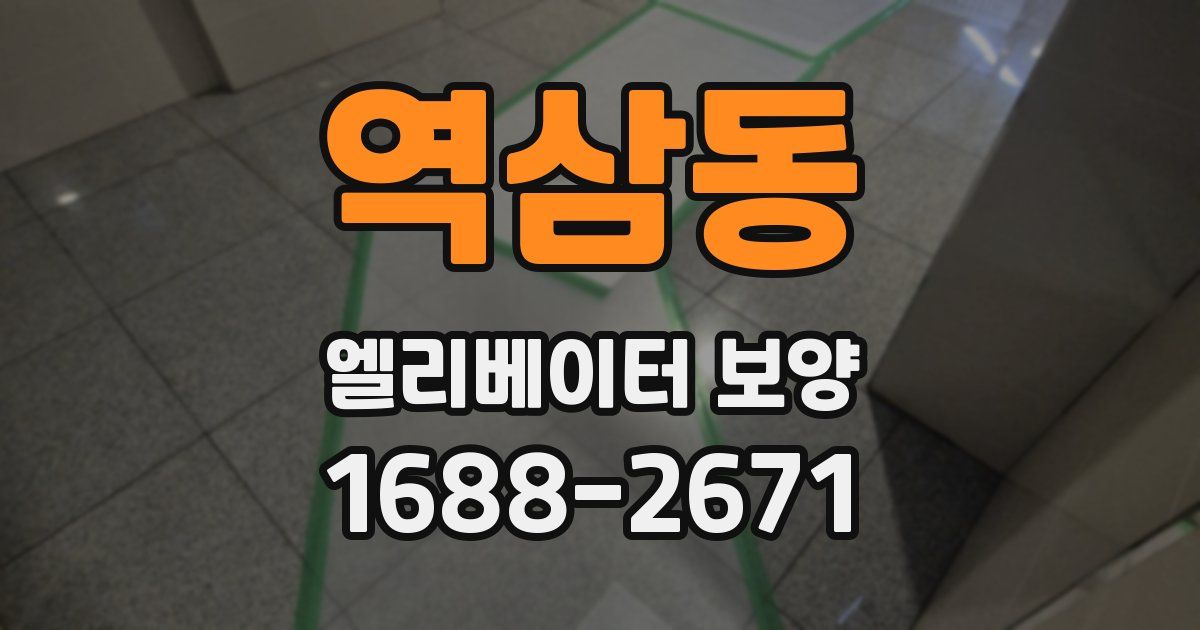 역삼동 엘리베이터 보양