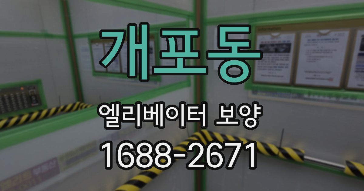 개포동 엘리베이터 보양