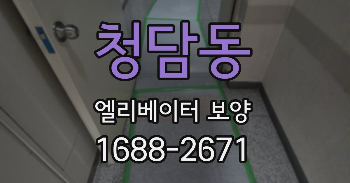 청담동 엘리베이터 보양