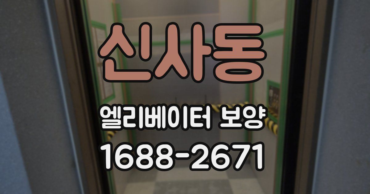 신사동 엘리베이터 보양