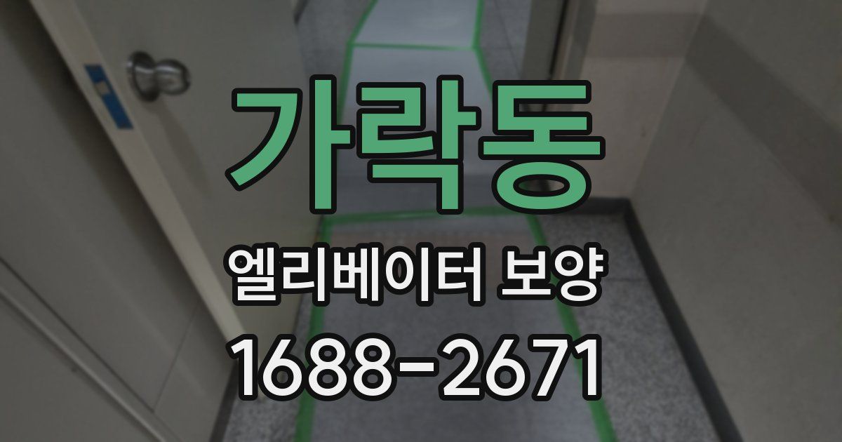 가락동 엘리베이터 보양