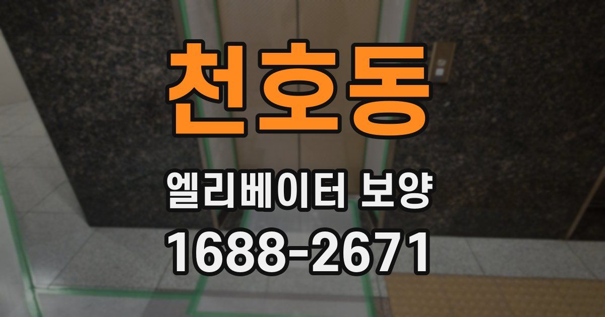 천호동 엘리베이터 보양