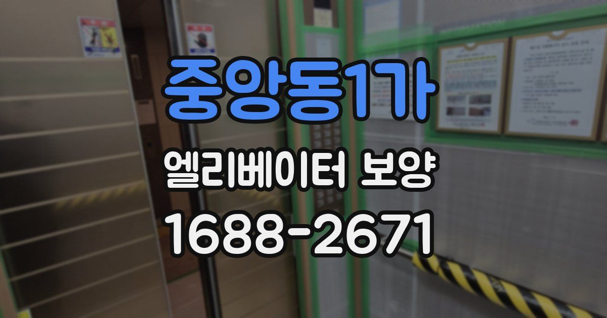 중앙동1가 엘리베이터 보양
