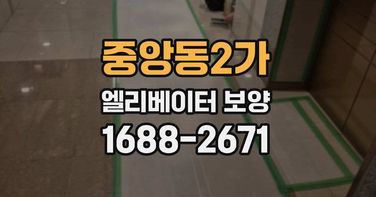 중앙동2가 엘리베이터 보양