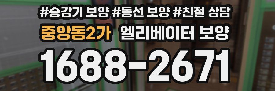 중앙동2가 엘리베이터 보양