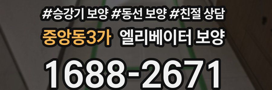 중앙동3가 엘리베이터 보양