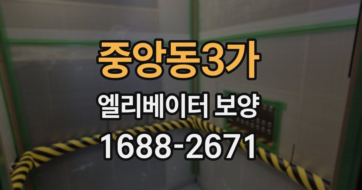 중앙동3가 엘리베이터 보양