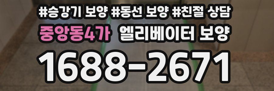 중앙동4가 엘리베이터 보양