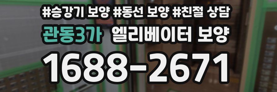 관동3가 엘리베이터 보양