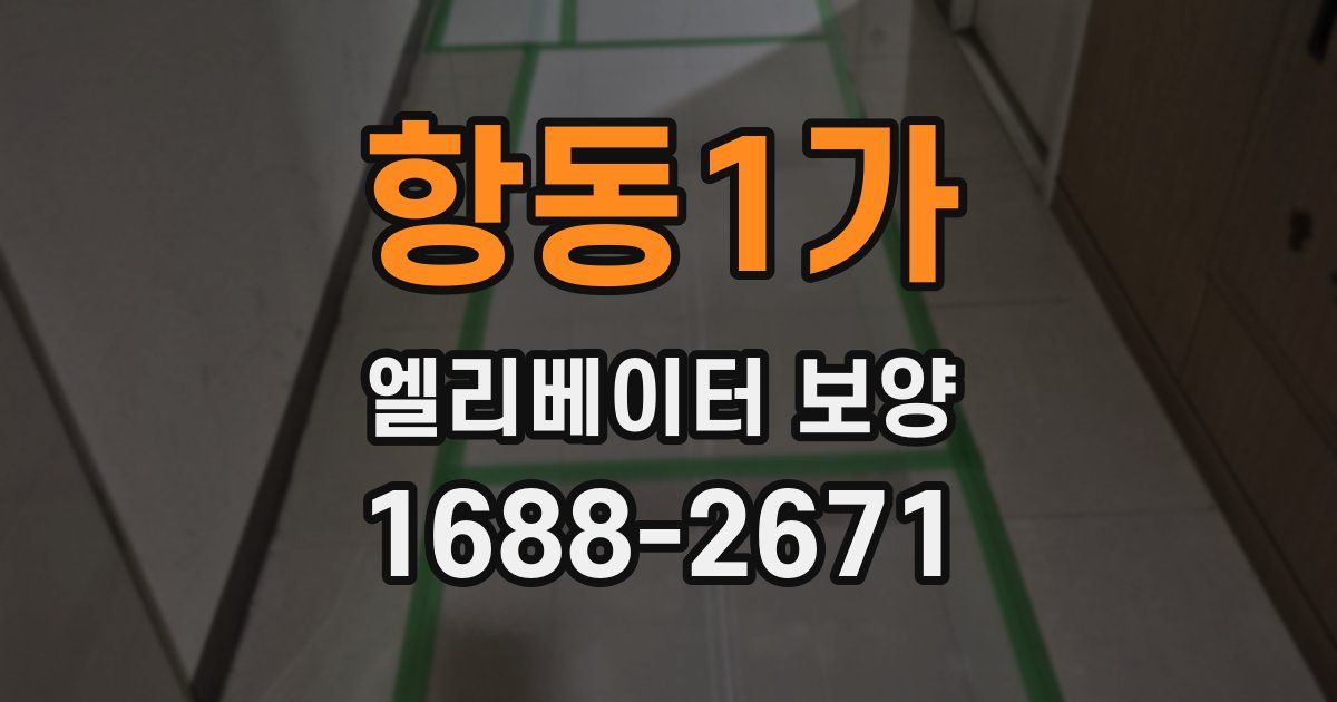 항동1가 엘리베이터 보양