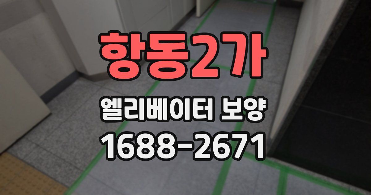항동2가 엘리베이터 보양