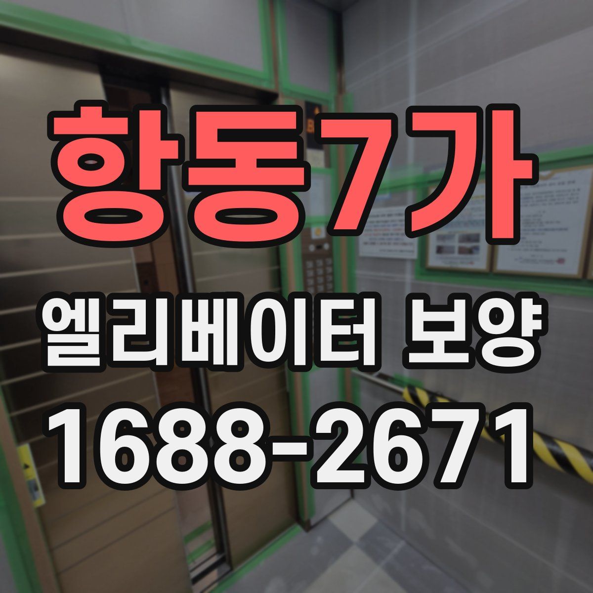 항동7가 엘리베이터 보양
