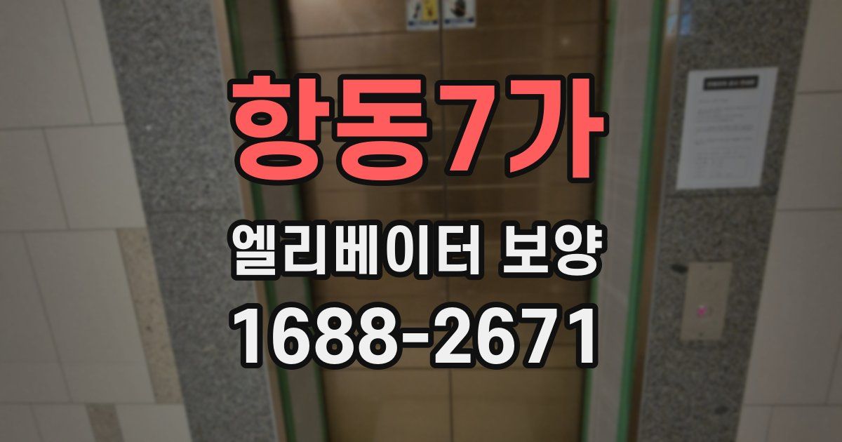 항동7가 엘리베이터 보양