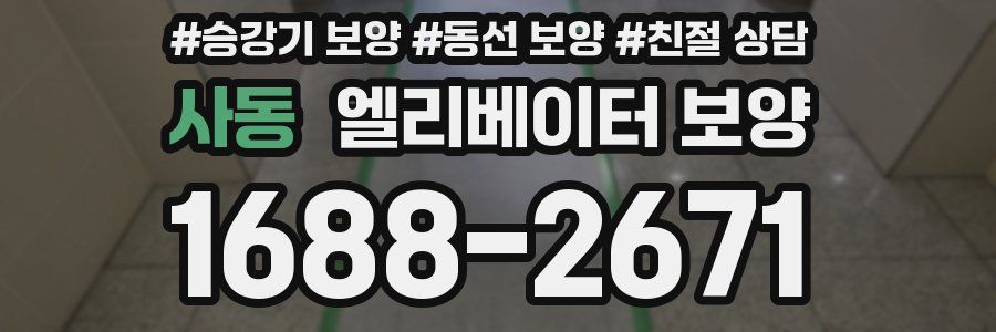 사동 엘리베이터 보양