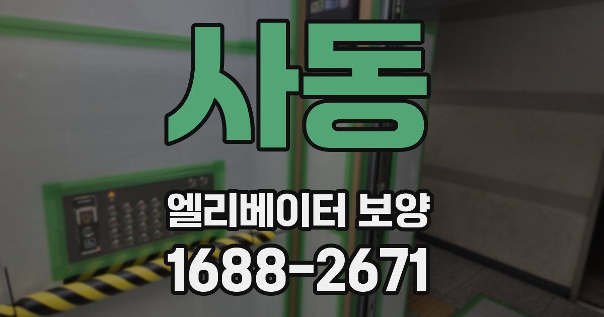 사동 엘리베이터 보양