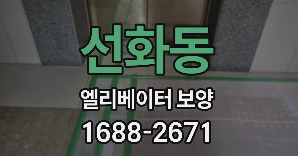 선화동 엘리베이터 보양