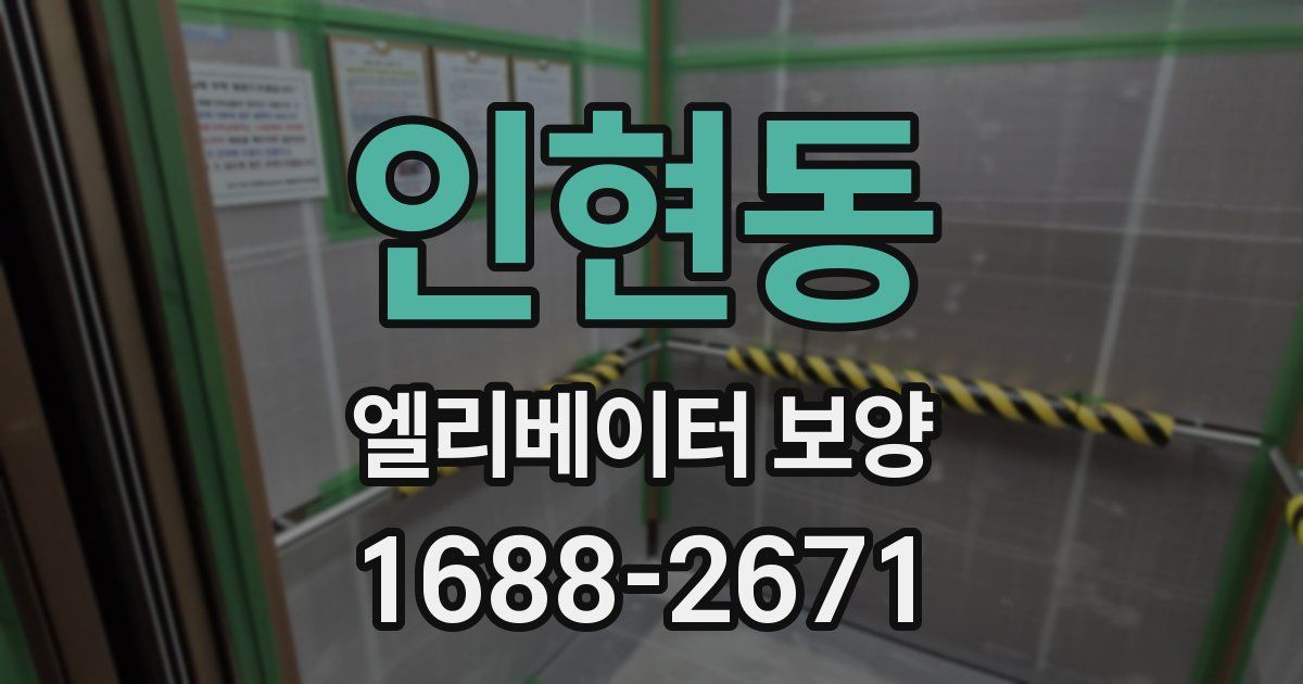 인현동 엘리베이터 보양