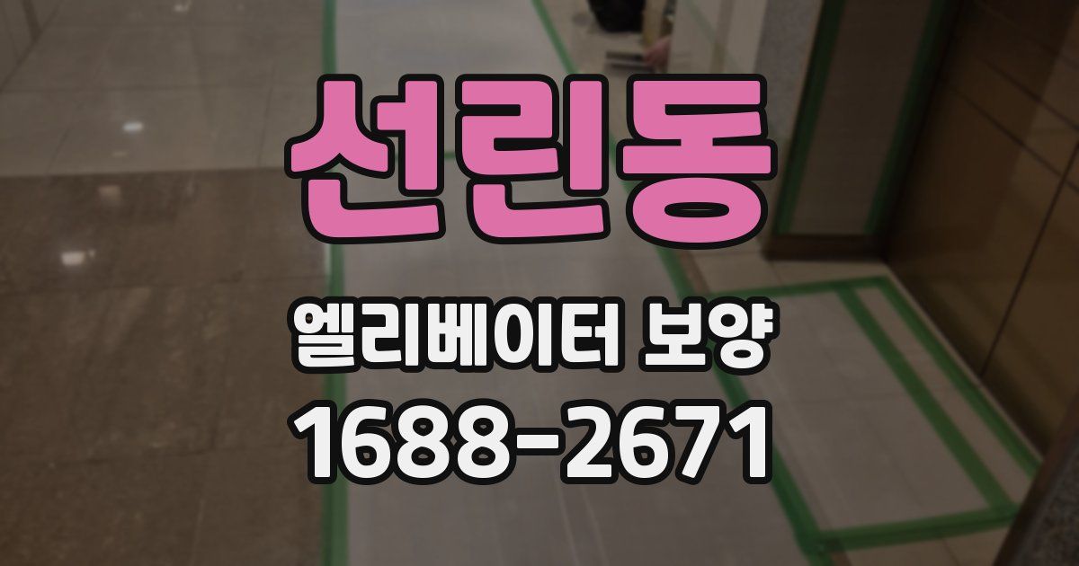 선린동 엘리베이터 보양