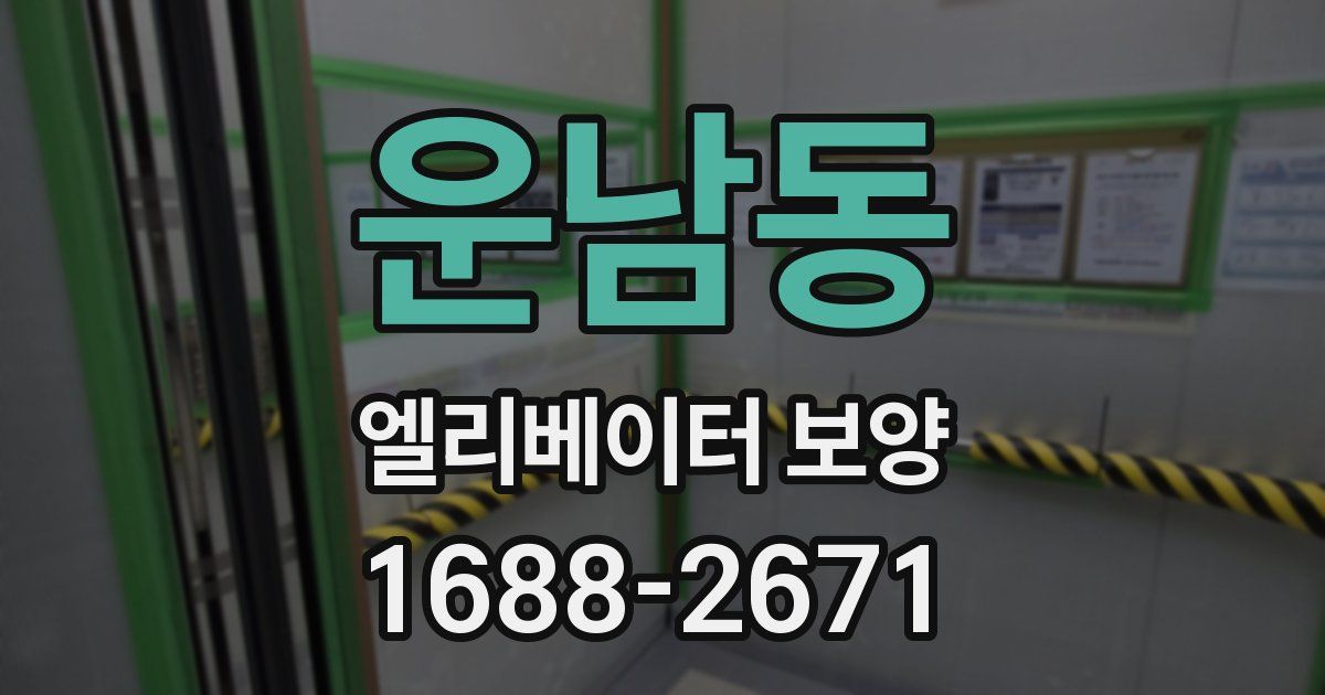 운남동 엘리베이터 보양