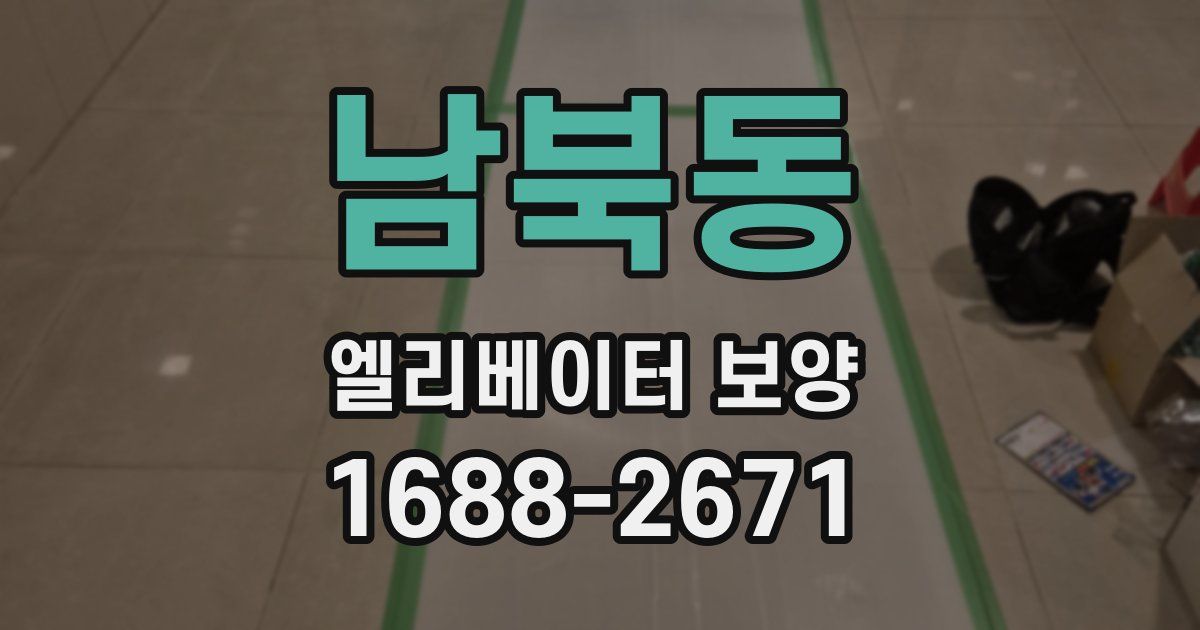 남북동 엘리베이터 보양