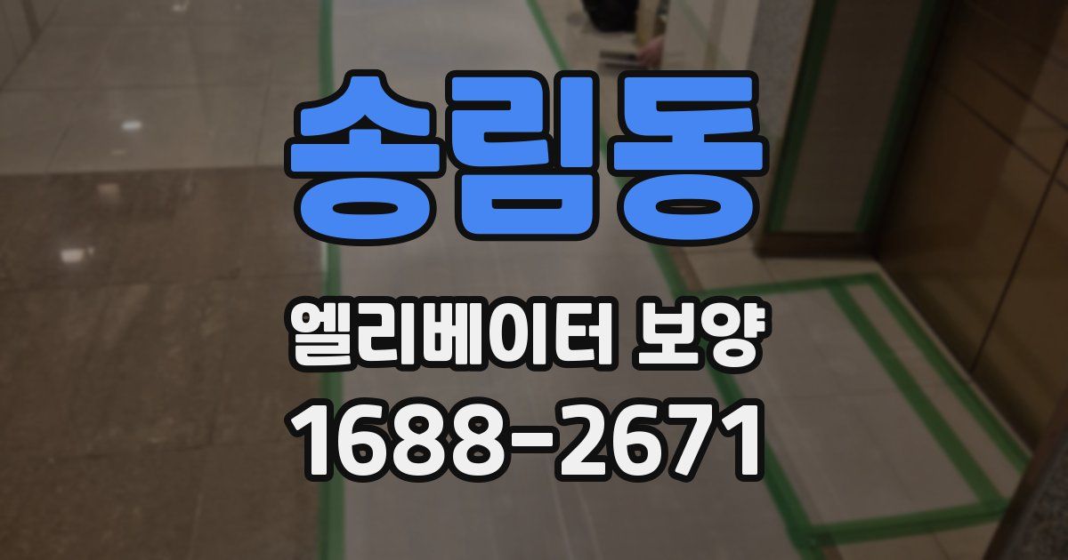 송림동 엘리베이터 보양