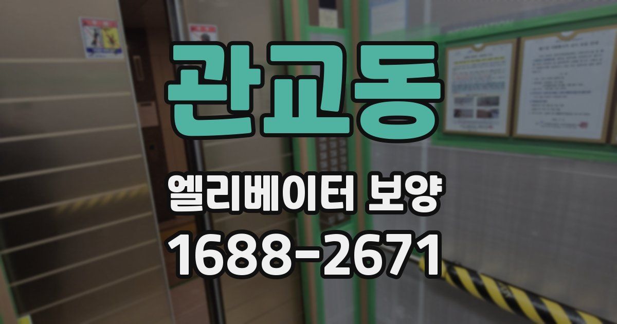 관교동 엘리베이터 보양