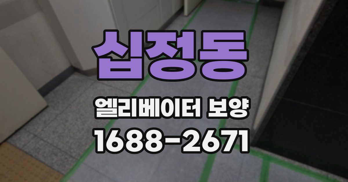 십정동 엘리베이터 보양
