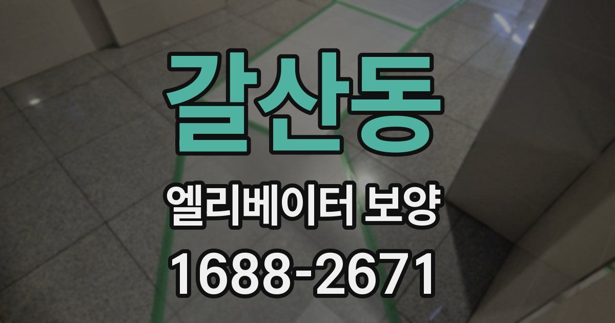 갈산동 엘리베이터 보양