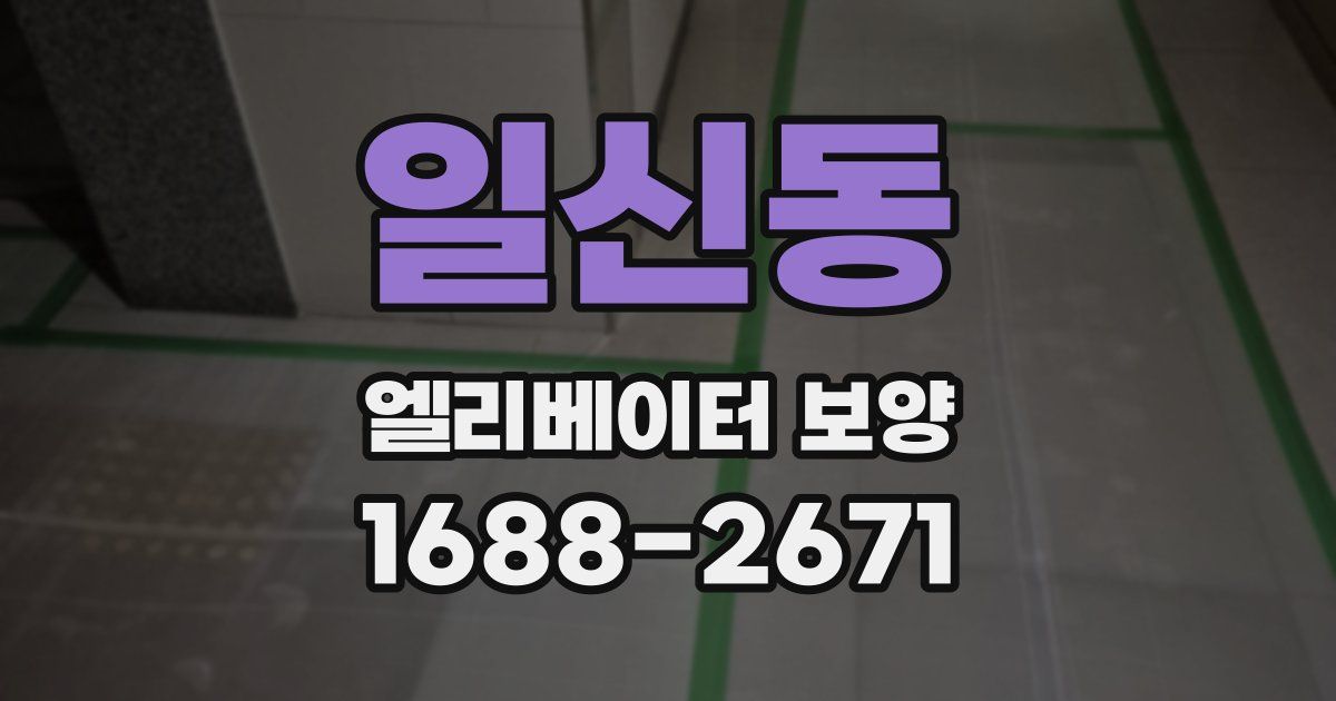일신동 엘리베이터 보양