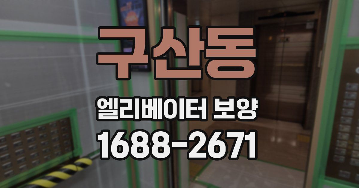 구산동 엘리베이터 보양