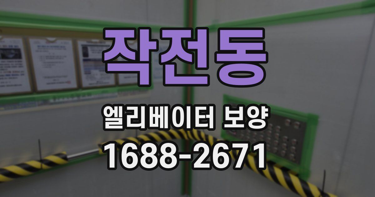 작전동 엘리베이터 보양