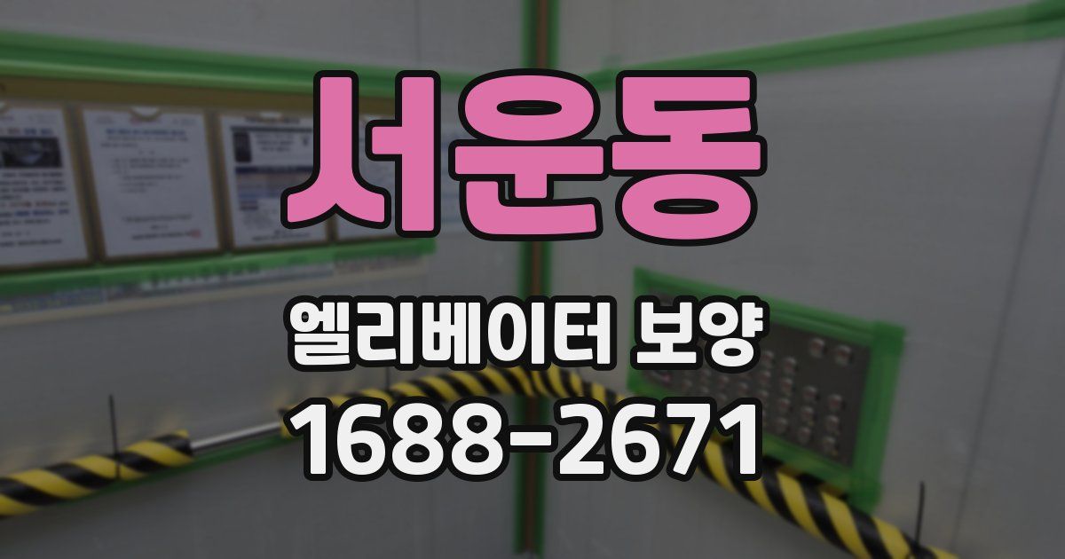 서운동 엘리베이터 보양