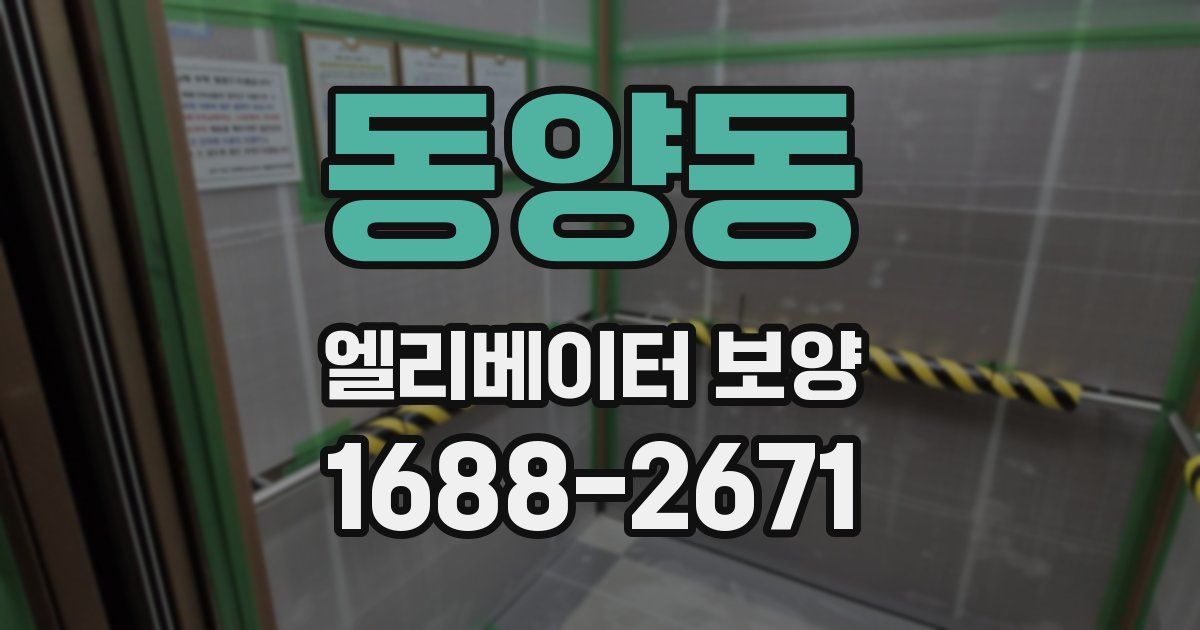 동양동 엘리베이터 보양