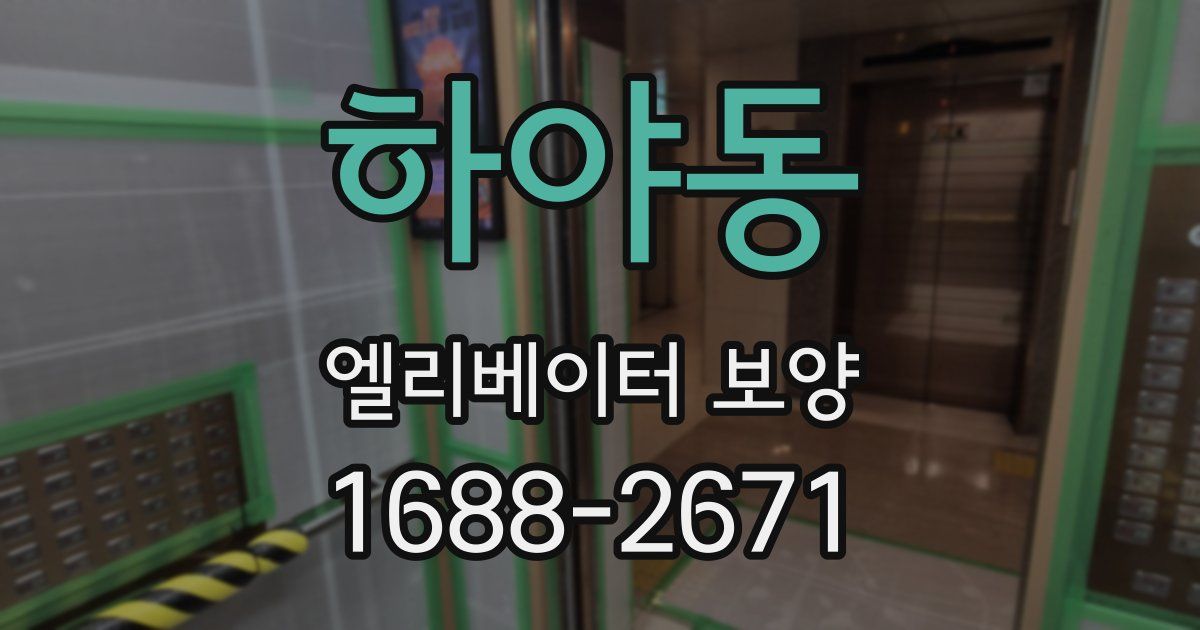 하야동 엘리베이터 보양