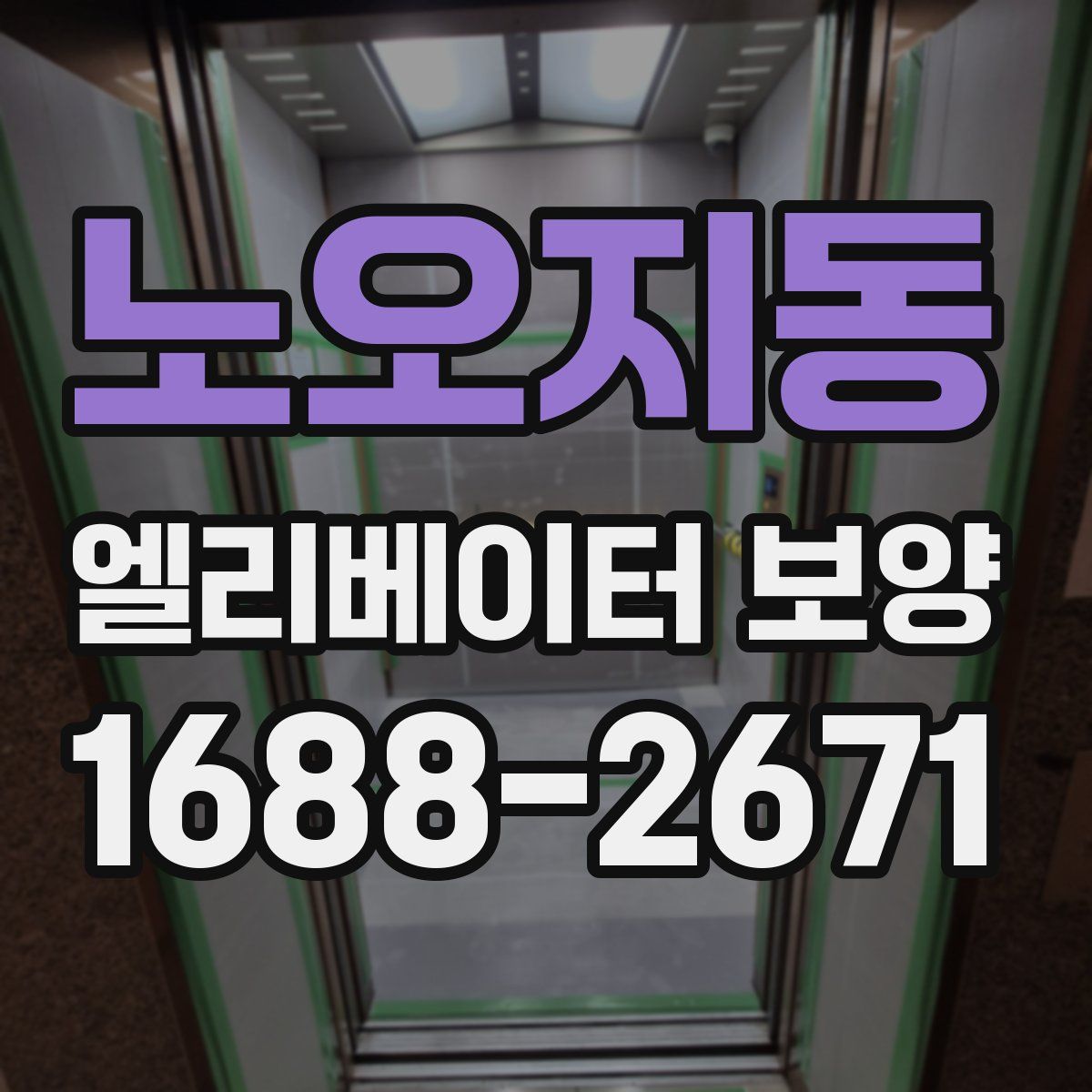 노오지동 엘리베이터 보양