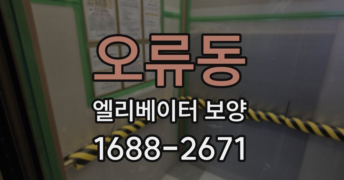 오류동 엘리베이터 보양