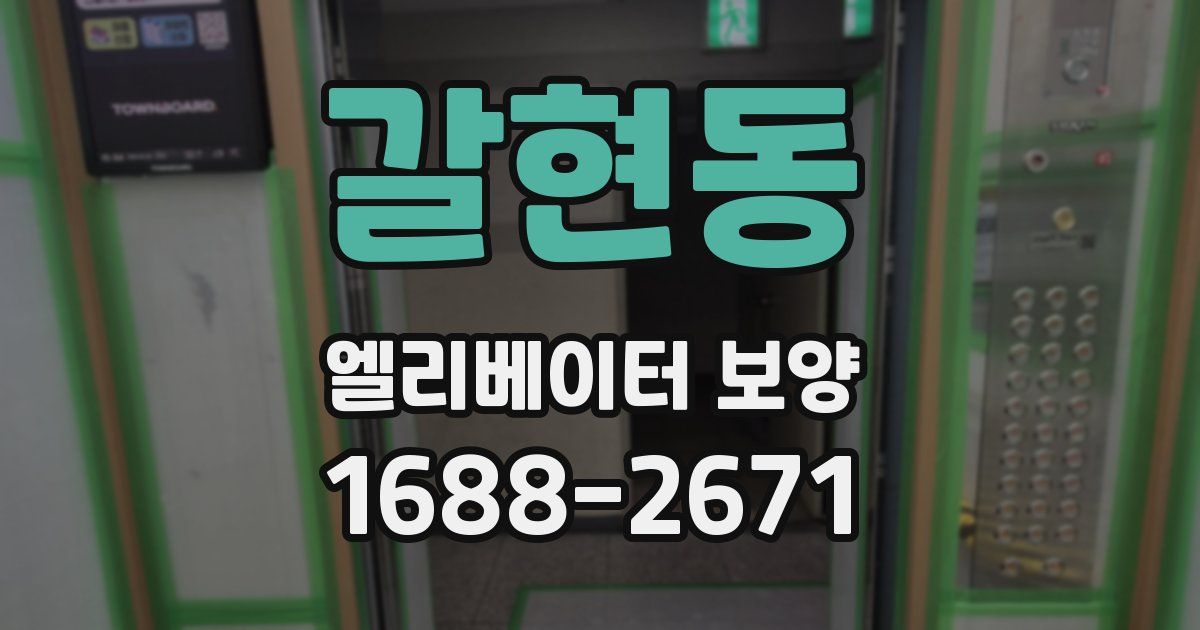 갈현동 엘리베이터 보양