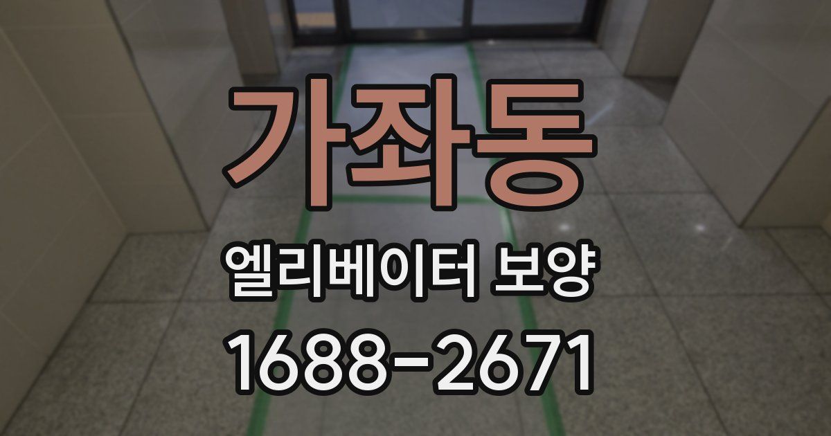 가좌동 엘리베이터 보양