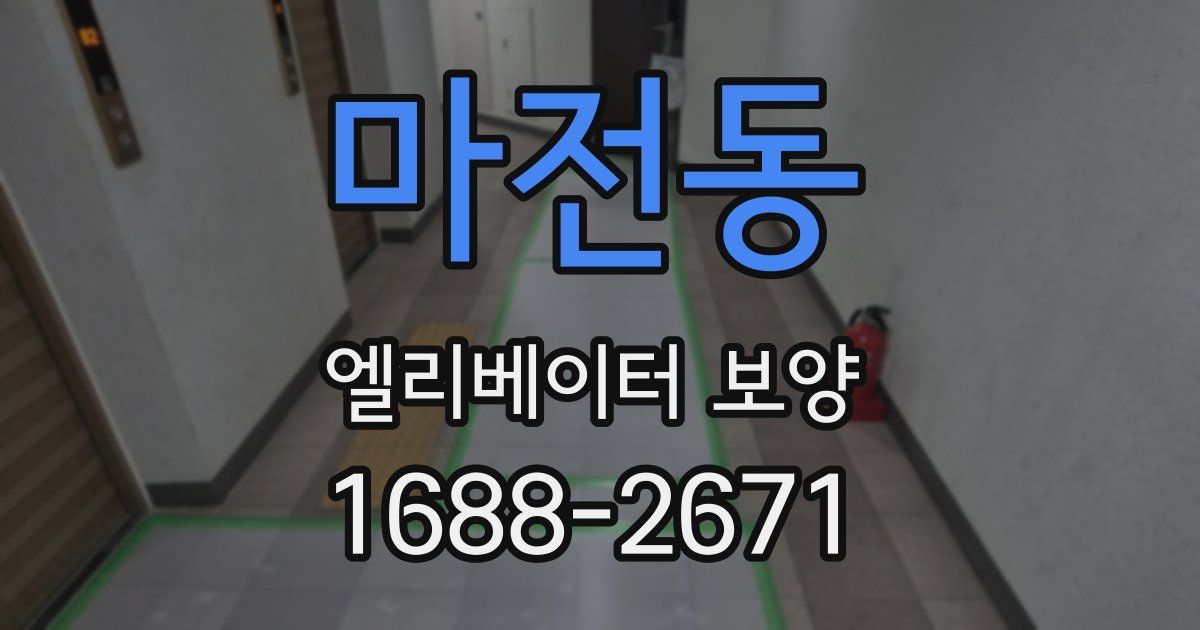 마전동 엘리베이터 보양