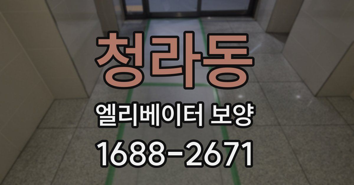 청라동 엘리베이터 보양