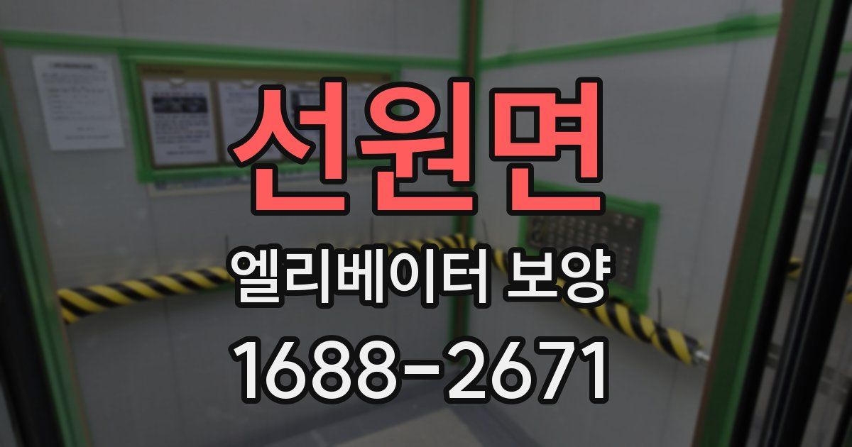 선원면 엘리베이터 보양