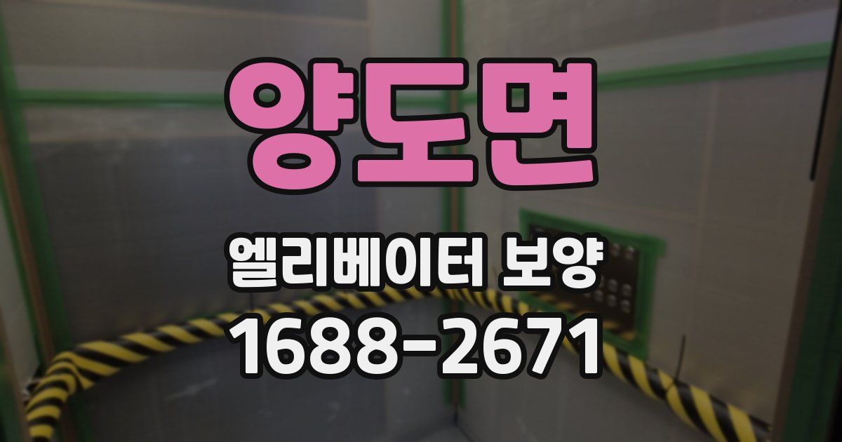 양도면 엘리베이터 보양