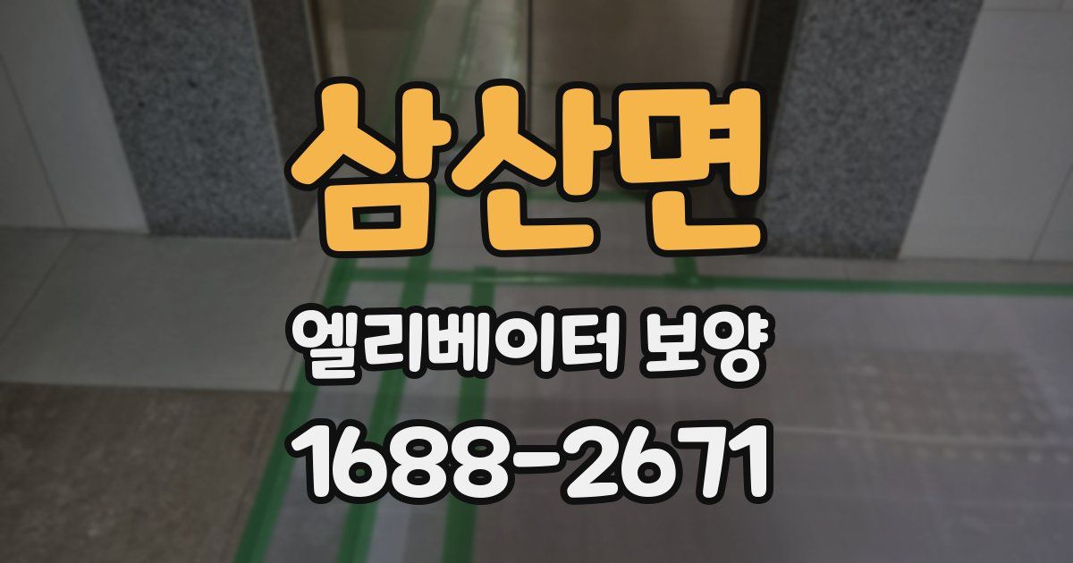 삼산면 엘리베이터 보양
