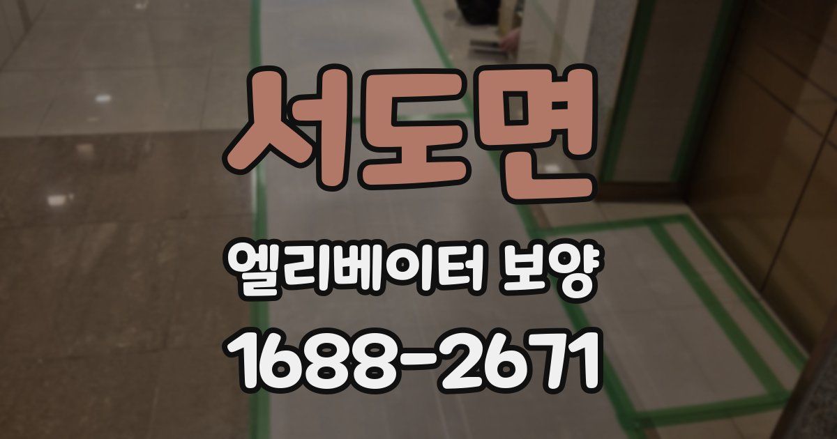 서도면 엘리베이터 보양