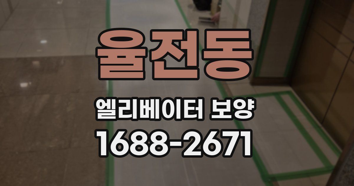 율전동 엘리베이터 보양