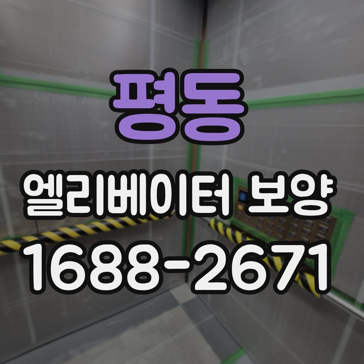 평동 엘리베이터 보양