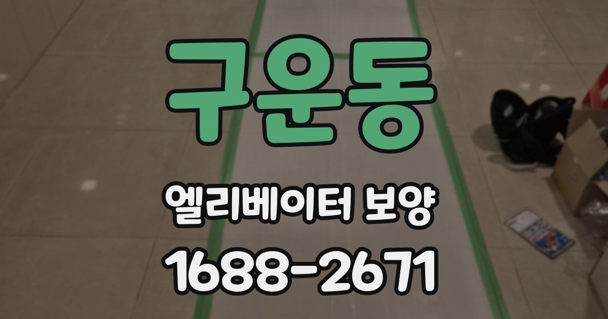 구운동 엘리베이터 보양